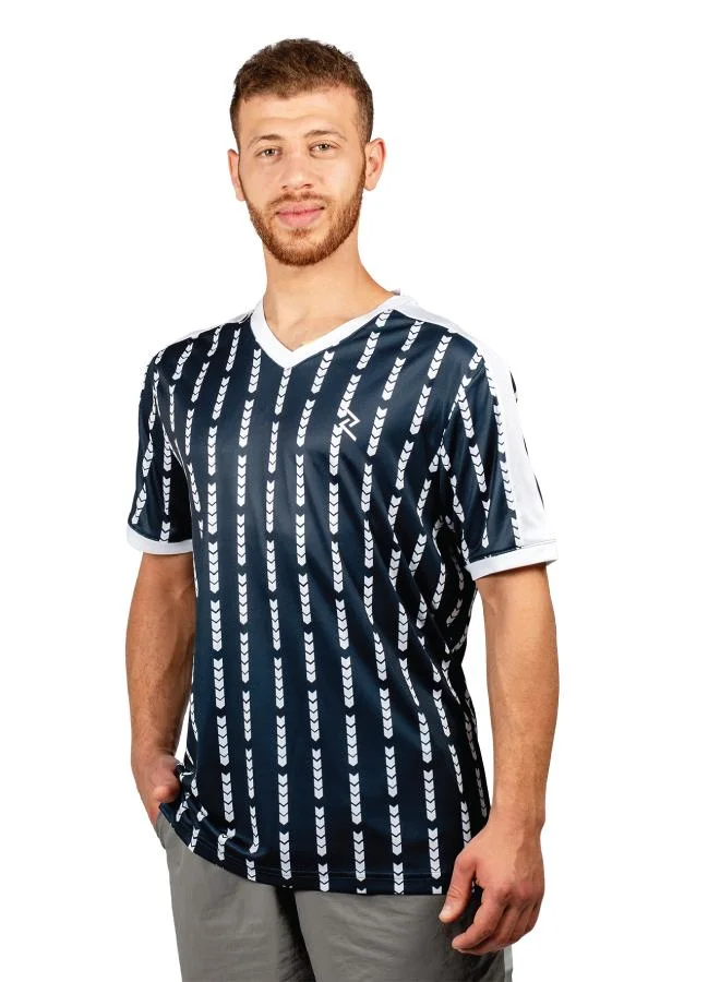 زيسي تيشيرت رجالي برقبة على شكل حرف  وأكمام قصيرة